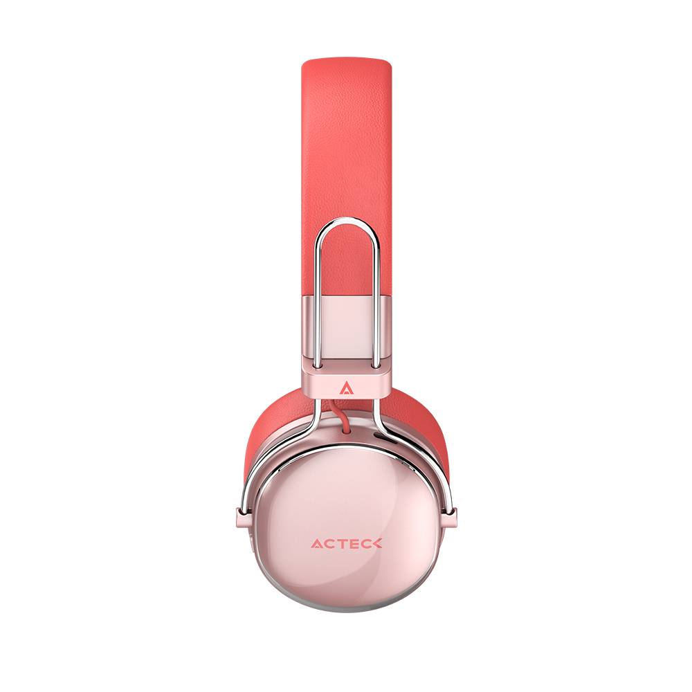 AUDÍFONOS INALÁMBRICOS BLUETOOTH LUXE CHIC HP710 ACTECK ELITE SERIES DURACIÓN DE BATERÍA HASTA 30H, COLOR SALMON. AC-940894