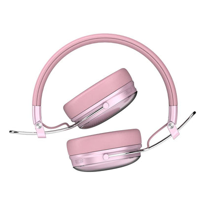 AUDÍFONOS INALÁMBRICOS BLUETOOTH LUXE CHIC HP710 ACTECK ELITE SERIES DURACIÓN DE BATERÍA HASTA 30H, COLOR ROSA. AC-940900
