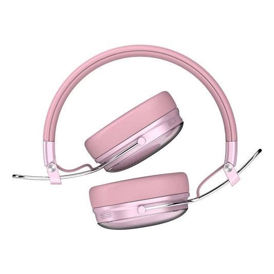 AUDÍFONOS INALÁMBRICOS BLUETOOTH LUXE CHIC HP710 ACTECK ELITE SERIES DURACIÓN DE BATERÍA HASTA 30H, COLOR ROSA. AC-940900