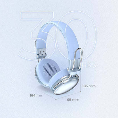 AUDÍFONOS INALÁMBRICOS BLUETOOTH LUXE CHIC HP710 ACTECK ELITE SERIES DURACIÓN DE BATERÍA HASTA 30H, COLOR AZUL. AC-940917