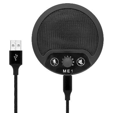 MICRÓFONO  OMNIDIRECCIONAL PARA PC, USB BROBOTIX 6000359, 20 - 20000 HZ, ALÁMBRICO, .90 M, NEGRO
