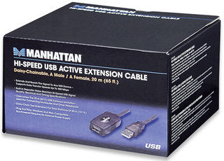 150958 CABLE DE EXTENSIÓN ACTIVA USB DE ALTA VELOCIDAD USBA MACHO/ A HEMBRA, 20M, CON REPETIDOR INCLUIDO.