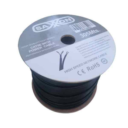 BOBINA DE CABLE PARA USO EXTERIOR, ESPECIAL PARA CONEXIÓN DE CÁMARAS, CABLE DE ALUMINIO REVESTIDO DE COBRE