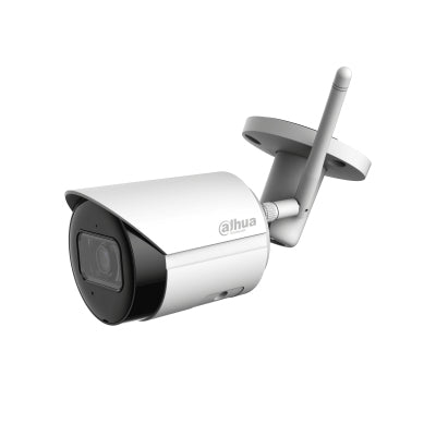 DAHUA IPC-HFW1430DS-SAW - CAMARA IP BALA  WIFI DE 4 MP/ LENTE DE 2.8MM/ 90°/ H.265+/ IR DE 30 MTS/ INTEGRADO/ RANURA PARA MICROSD/ METALICA/ IP67/ DWD