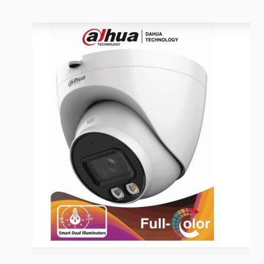 DAHUA IPC-HDW2449T-S-IL - CAMARA DOMO IP DE 4 MP/ DUAL INTELIGENTE+FULL COLOR/ WIZS/ 2.8MM/ 95°/ MICROFONO/30 MTS/METÁLICA/RANURA MICROSD/WDR/POE
