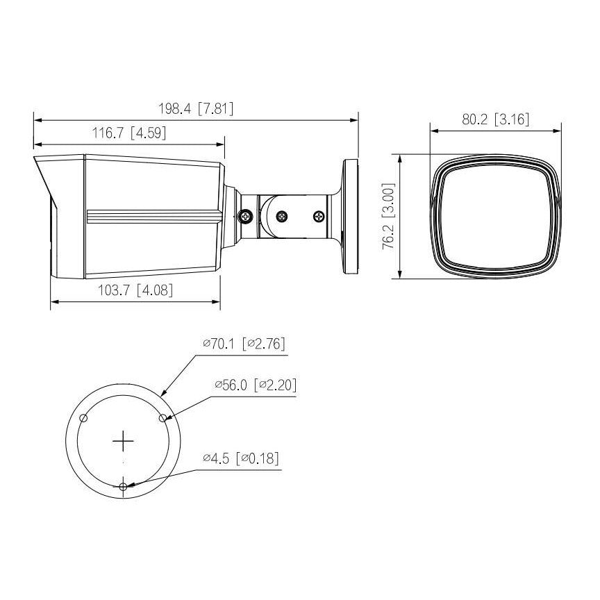 DAHUA HAC-HFW1801TLMN-IL-A - CAMARA BULLET 4K/ ILUMINADOR DUAL INTELIGENTE + FULL COLOR/ LENTE DE 2.8 MM/ 106°/ MICROFONO INTEGRADO/ 40IR, IP67