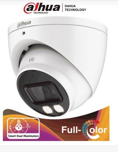 DAHUA HAC-HDW1239TN-IL-A - CAMARA DOMO DE 2 MP/DUAL INTELIGENTE+FULL COLOR/ 2.8 MM/ 107°/ MICROFONO/ WDR REAL DE 130 DB/ 40 MTS IR/ IP67