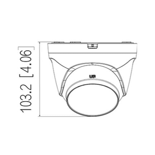 DAHUA DH-IPC-T1E40 - CAMARA IP DOMO DE 4 MEGAPIXELES/ LENTE DE 2.8 MM/ 93 GRADOS DE APERTURA/ H.265+/ WDR REAL DE 120 DB/ IR DE 30 METROS/ IP67/ POE