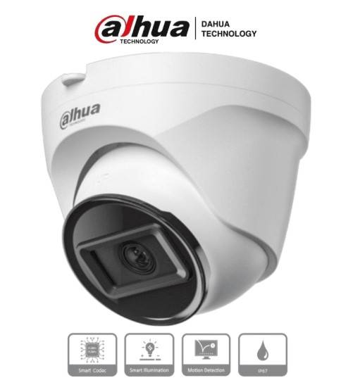 DAHUA IPC-T1E20 -CAMARA IP DOMO DE 2 MP, LENTE DE 2.8 MM Y 99° DE VISIÓN. IR DE 30 M, PROTECCIÓN IP67,POE. DWDR, 3D NR, HLC, BLC Y COMPRESIÓN H.265+