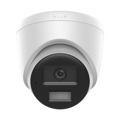 TURRET IP DE 2MP/ LENTE 2.8MM/ ÁNGULO DE VISIÓN 101/ 20M IR/ 15M LUZ BCA/ MICRÓFONO INTEGRADO/ ACUSENSE LITE/ EXTERIOR IP67/ POE/ DWDR/ H.265+ / ONVIF