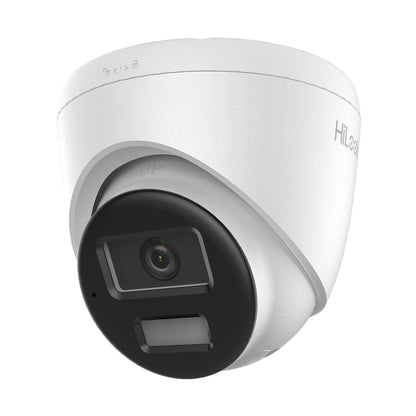 TURRET IP DE 2MP/ LENTE 2.8MM/ ÁNGULO DE VISIÓN 101/ 20M IR/ 15M LUZ BCA/ MICRÓFONO INTEGRADO/ ACUSENSE LITE/ EXTERIOR IP67/ POE/ DWDR/ H.265+ / ONVIF