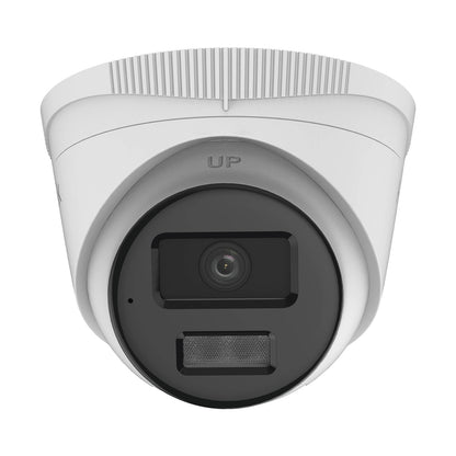 TURRET IP 4MP/ LENTE 2.8 MM / 20 MTS IR + 20 MTS LUZ BLANCA / MICRÓFONO INTEGRADO / ACUSENSE LITE / EXTERIOR IP67 / POE / DWDR / H.265+ / ONVIF