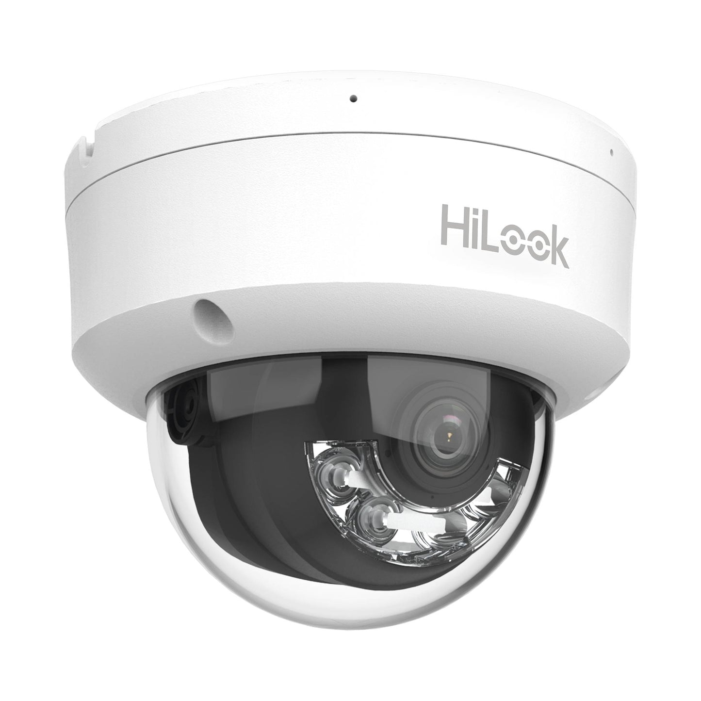 DOMO IP DE 2MP / LENTE 2.8 MM / 20 MTS IR + 15 MTS LUZ BLANCA / MICRÓFONO INTEGRADO / ACUSENSE LITE / USO EN INTERIOR / POE / DWDR / H.265+ / ONVIF