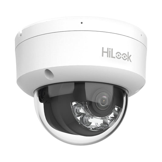 DOMO IP DE 2MP / LENTE 2.8 MM / 20 MTS IR + 15 MTS LUZ BLANCA / MICRÓFONO INTEGRADO / ACUSENSE LITE / USO EN INTERIOR / POE / DWDR / H.265+ / ONVIF