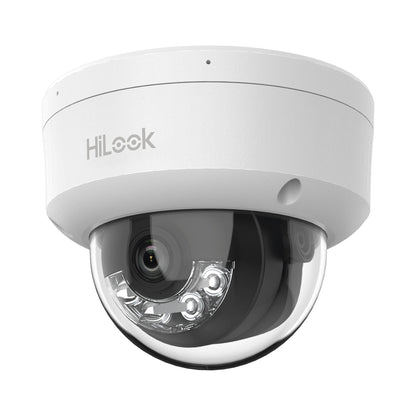 DOMO IP DE 2MP / LENTE 2.8 MM / 20 MTS IR + 15 MTS LUZ BLANCA / MICRÓFONO INTEGRADO / ACUSENSE LITE / USO EN INTERIOR / POE / DWDR / H.265+ / ONVIF