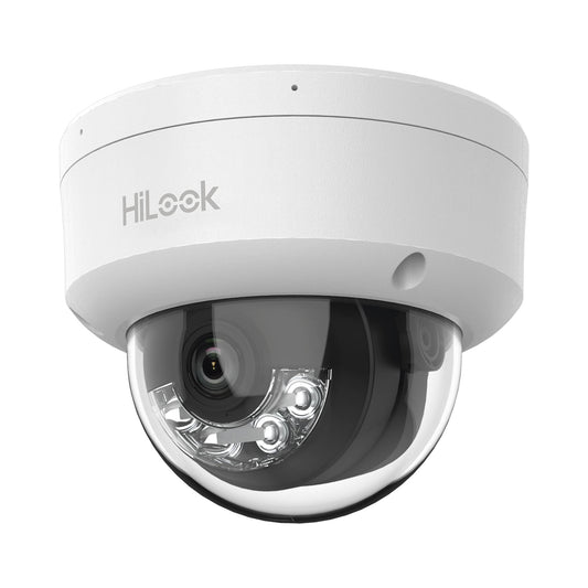DOMO IP DE 2MP / LENTE 2.8 MM / 20 MTS IR + 15 MTS LUZ BLANCA / MICRÓFONO INTEGRADO / ACUSENSE LITE / USO EN INTERIOR / POE / DWDR / H.265+ / ONVIF