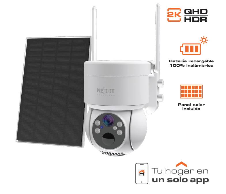 CÁMARA NEXXT  MODELO NHC-OP20S/ RESOLUCIÓN 2K DE 3MP / 100% INALÁMBRICO/LUZ LED ACTIVADA POR MOVIMIENTO