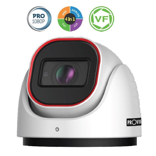 CAMARA DOMO AHD 2 MP(AHD/TVI/VCI), 700 TVL (CVBS), LENTE VF 2.8-12MM (88°-33°), IR HASTA 40 MTS, BLC, HLC, COC, IP67