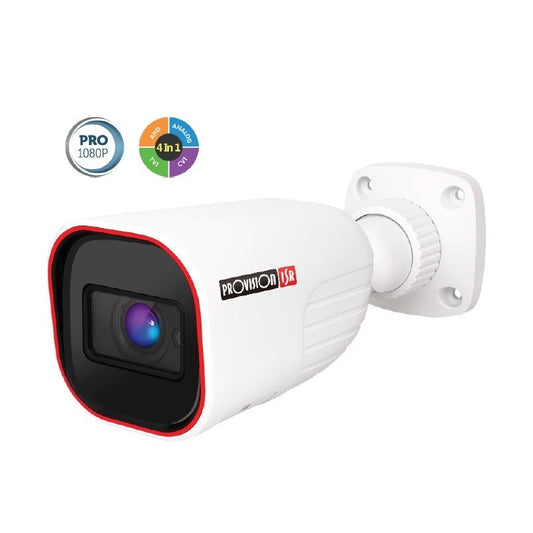 CAMARA BALA AHD 2 MP(AHD/TVI/VCI), 700 TVL (CVBS), LENTE FIJO 2.8MM (88°), IR HASTA 40 MTS, BLC, HLC, COC, IP67