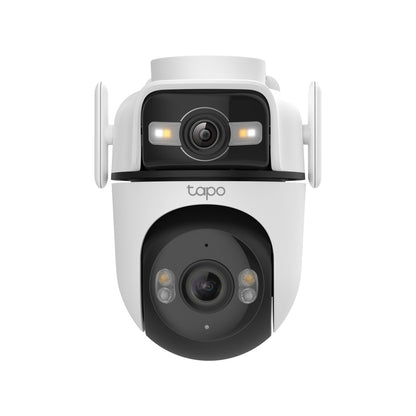 CÁMARA DE SEGURIDAD EXTERIOR CON DOBLE LENTE Y FUNCIÓN PAN/TILT