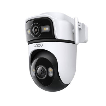 CÁMARA DE SEGURIDAD EXTERIOR CON DOBLE LENTE Y FUNCIÓN PAN/TILT