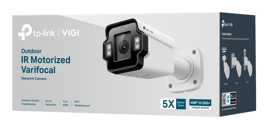 CÁMARA TIPO BALA MOTORIZADA VARIFOCAL IR DE 4 MP PARA EXTERIORES VIGI