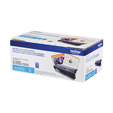 TÓNER BROTHER TN433C CIAN, RENDIMIENTO APRÓXIMADO 4,000 PÁGINAS, COMPATIBLE CON MFCL8900CDW