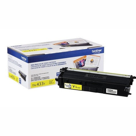 TÓNER BROTHER TN433Y AMARILLO, RENDIMIENTO APRÓXIMADO 4,000 PÁGINAS, COMPATIBLE CON MFCL8900CDW