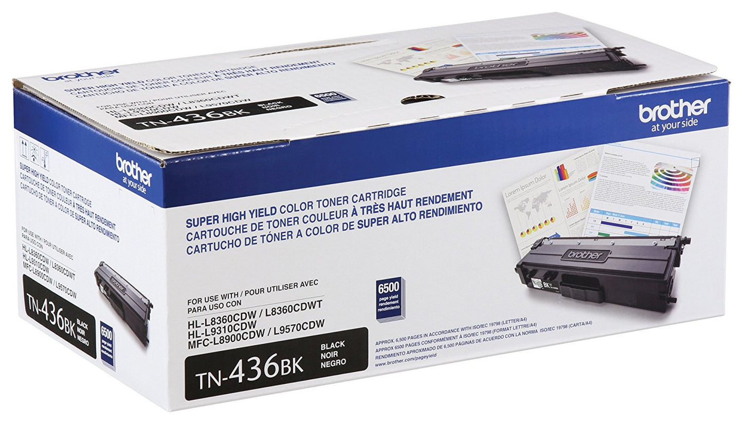 TÓNER BROTHER VALOR TN436BK NEGRO, RENDIMIENTO APROXIMADO 6,500 PÁGINAS, COMPATIBLE CON MFCL8900CDW, MFCL9570CDW, HLL9310CDW