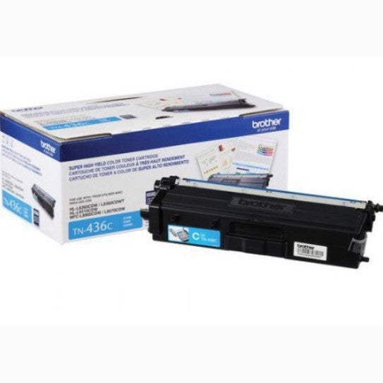 TÓNER BROTHER VALOR TN436C CIAN, RENDIMIENTO APROXIMADO 6,500 PÁGINAS, COMPATIBLE CON MFCL8900CDW, MFCL9570CDW, HLL9310CDW