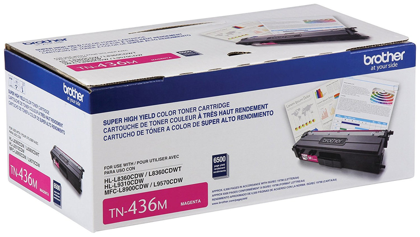 TÓNER BROTHER VALOR TN436M MAGENTA, RENDIMIENTO APROXIMADO 6,500 PÁGINAS, COMPATIBLE CON MFCL8900CDW, MFCL9570CDW, HLL9310CDW