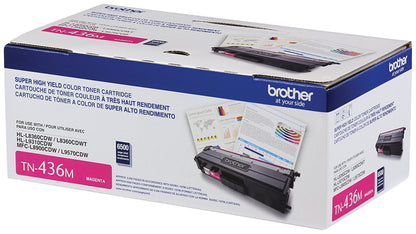 TÓNER BROTHER VALOR TN436M MAGENTA, RENDIMIENTO APROXIMADO 6,500 PÁGINAS, COMPATIBLE CON MFCL8900CDW, MFCL9570CDW, HLL9310CDW