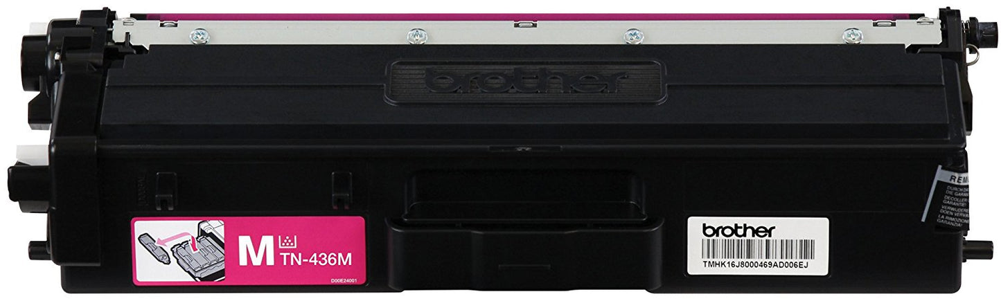 TÓNER BROTHER VALOR TN436M MAGENTA, RENDIMIENTO APROXIMADO 6,500 PÁGINAS, COMPATIBLE CON MFCL8900CDW, MFCL9570CDW, HLL9310CDW