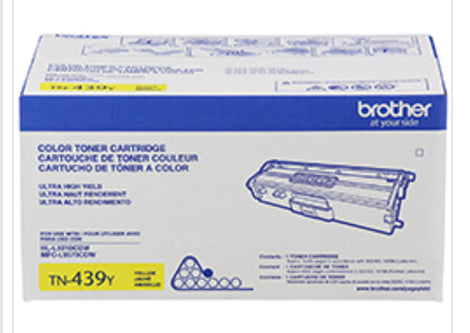 TÓNER BROTHER VALOR TN439Y AMARILLO, RENDIMIENTO APROXIMADO 9,000 PÁGINAS, COMPATIBLE CON HLL9310CDW, MFCL9570CDW