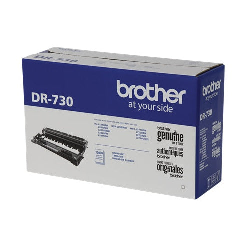 TAMBOR BROTHER DR730, NEGRO, RENDIMIENTO APROXIMADO 12,000 PÁGINAS, PARA EQUIPOS DCPL2551DW.