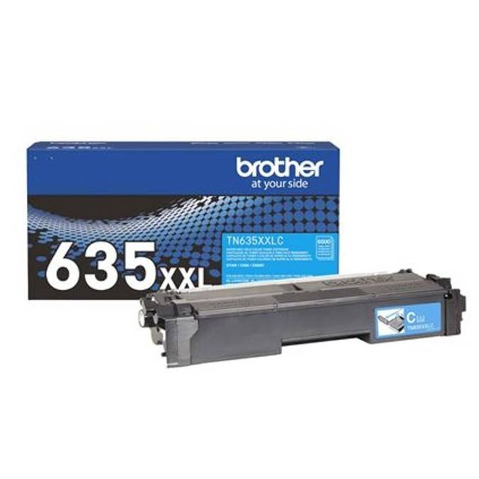TÓNER BROTHER VALOR TN635XXLC CIAN, RENDIMIENTO APROXIMADO 6,500 PÁGINAS, COMPATIBLE SOLO CON MFCL8730CDW