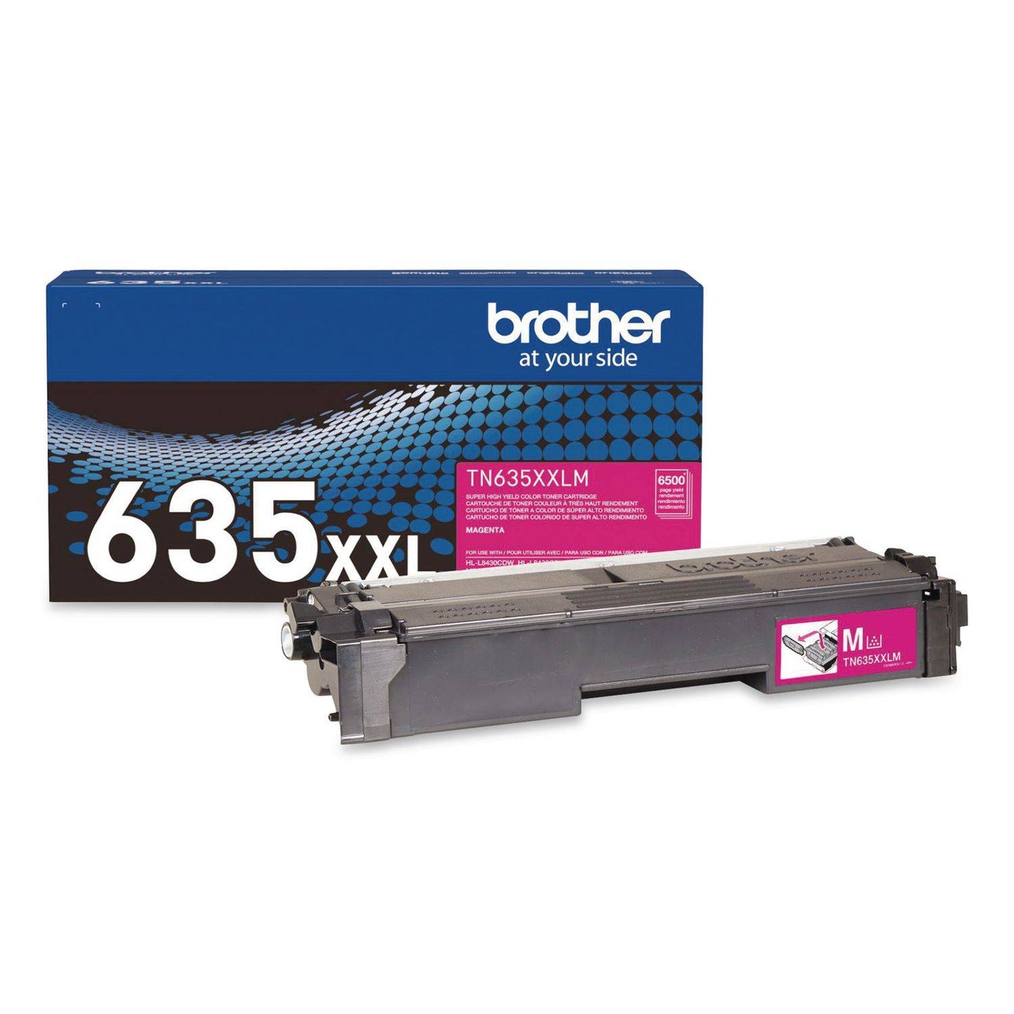 TÓNER BROTHER VALOR TN635XXLM MAGENTA, RENDIMIENTO APROXIMADO 6,500 PÁGINAS, COMPATIBLE SOLO CON MFCL8730CDW