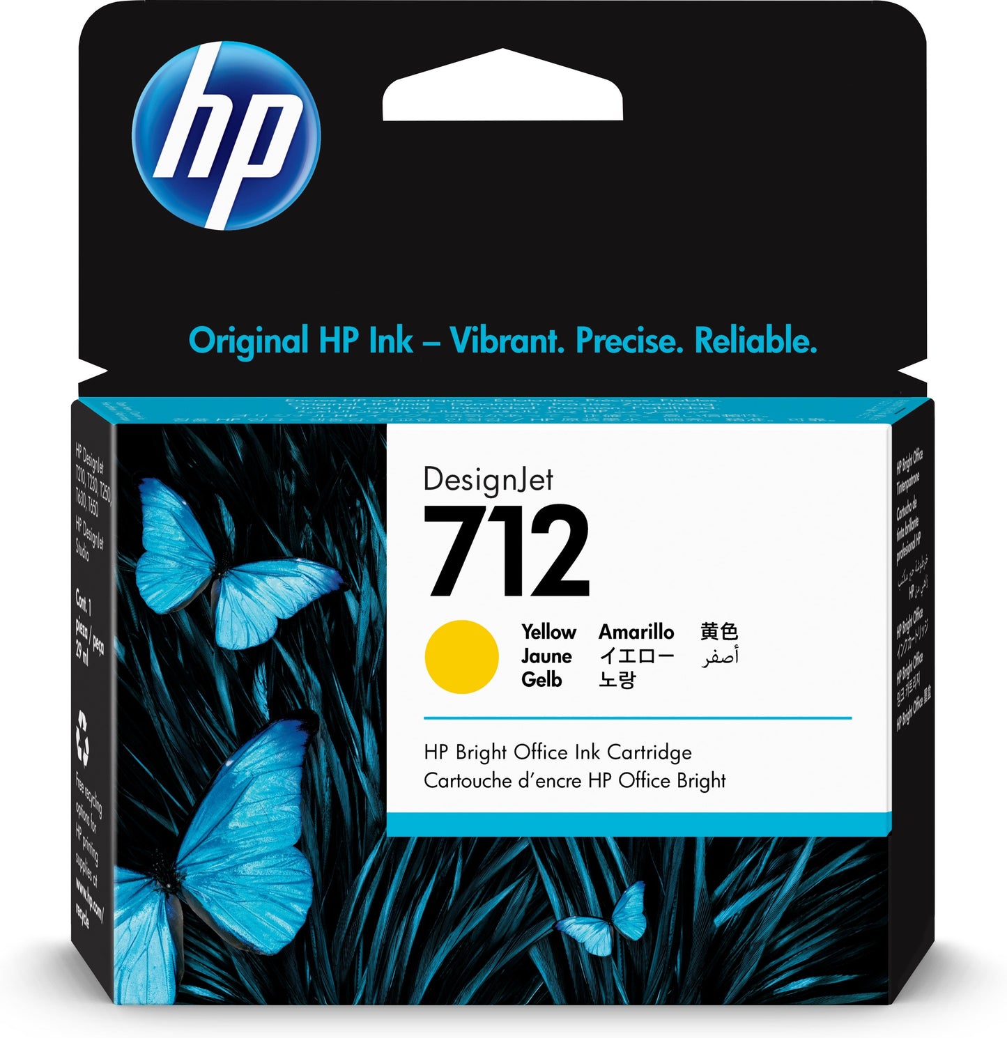 TINTA HP 712 3ED69A, AMARILLO, 29ML