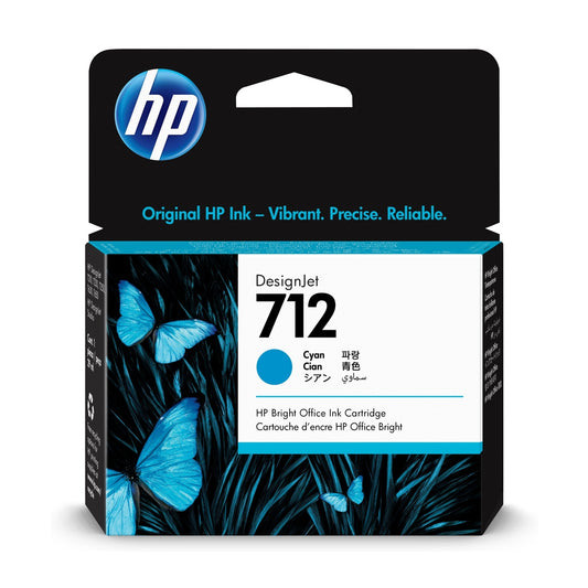 TINTA HP 712, 3ED67A, CIAN 29ML