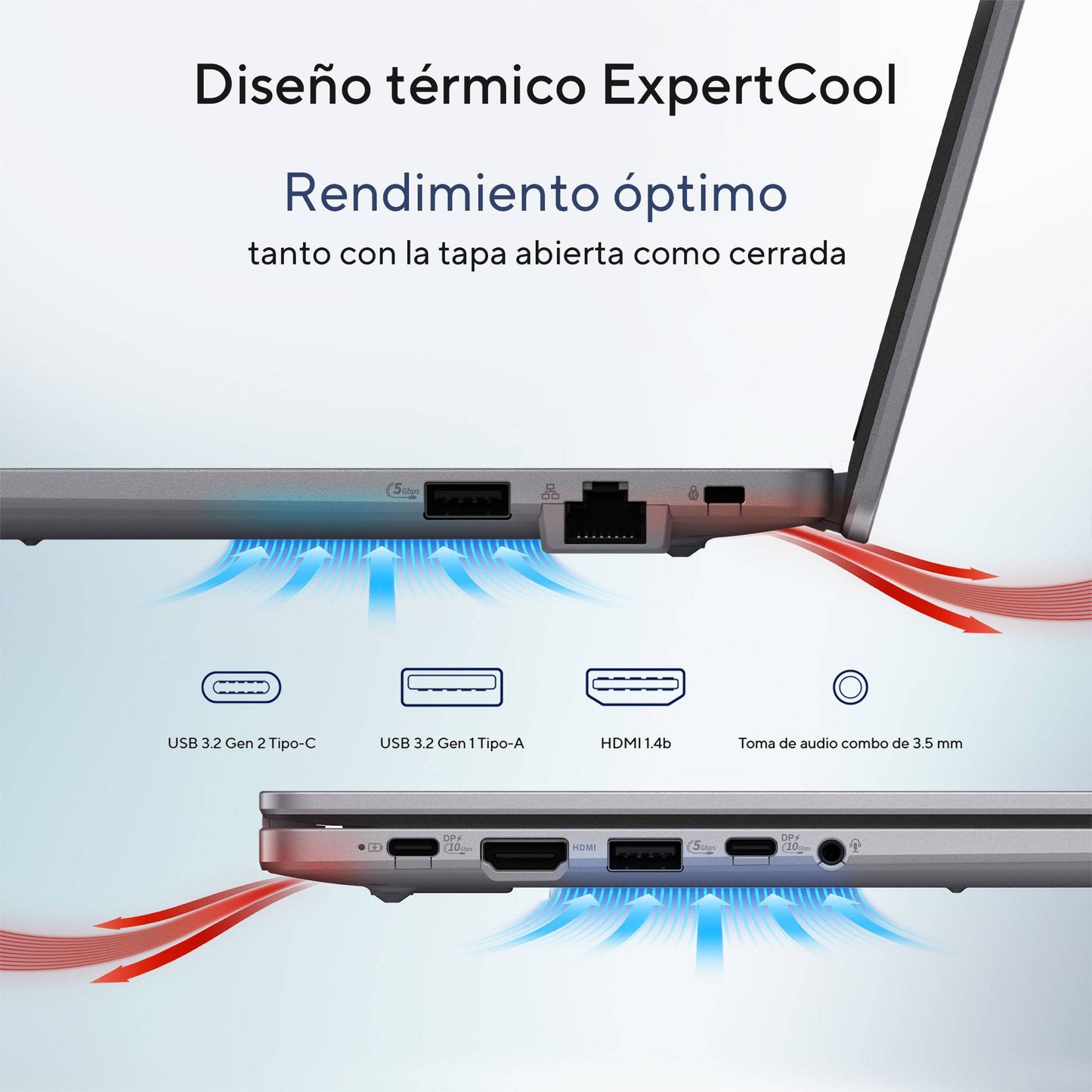 ASUS EXPERTBOOK P1  PROCESADOR INTEL CORE 5 210H,  GRÁFICOS INTEL UHD, 16GB DDR5, 512GB SSD, PANTALLA 15.3,WIN 11 PRO