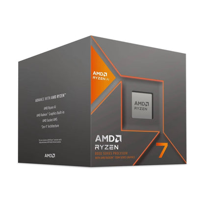 AMD RYZEN 7 8700G, 8 NÚCLEOS, SOCKET AM5, CON VENTILADOR, CON GRÁFICOS INCLUIDOS.