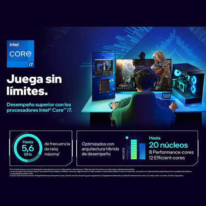 PROCESADOR INTEL® CORE™ I7-14700K DE 5.6 GHZ MAX TURBO, 20 CORE, 28 THREADS, 33MB SMART CACHE CON GRÁFICOS, REQUIERE DISIPADOR(MOTHERBOARD LGA1700)
