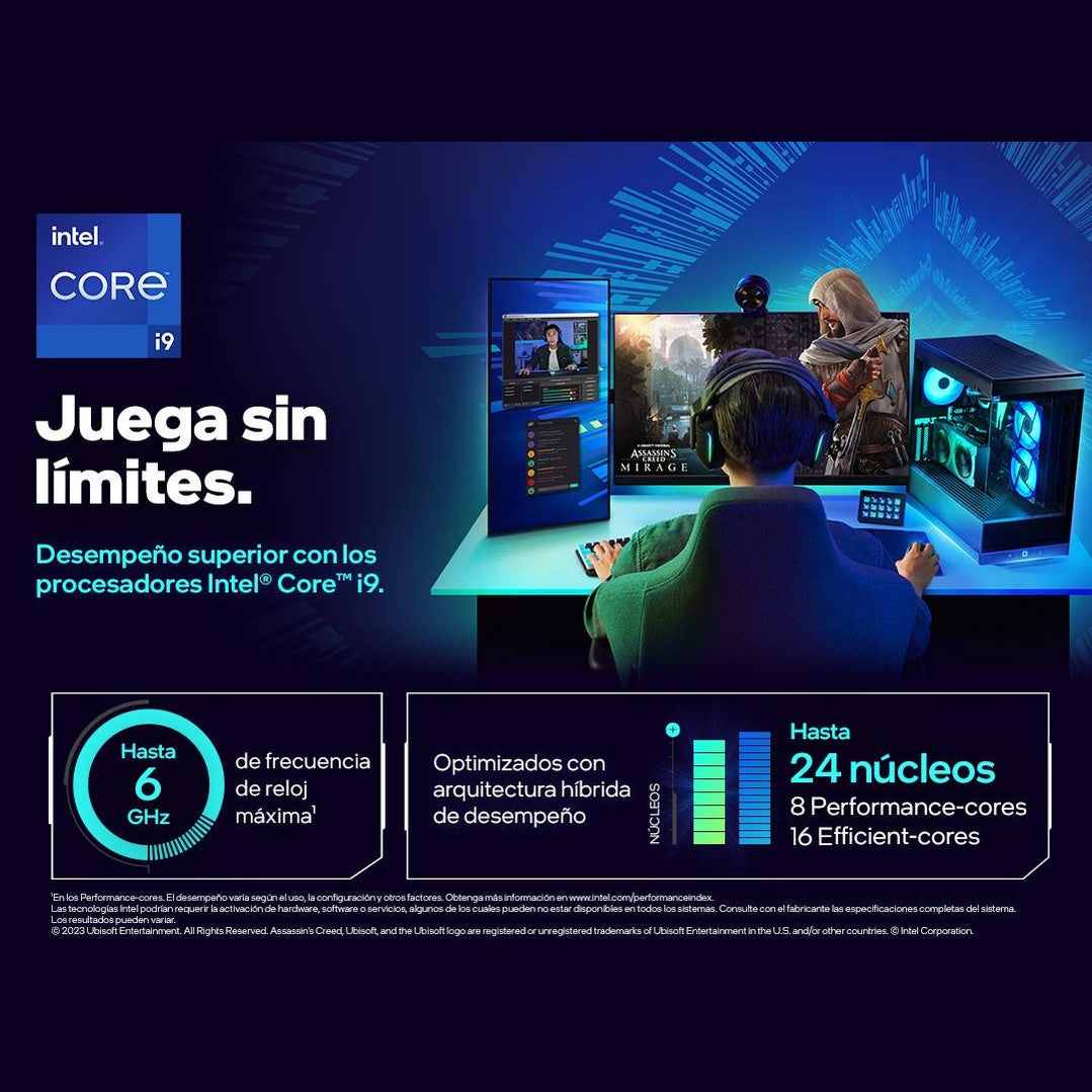 PROCESADOR INTEL® CORE™ I9-14900K (14.ª GENERACIÓN), LGA 1700, 36 MB CACHÉ, 32 HILOS. CON INTEL® THERMAL VELOCITY BOOST, INTEL® TURBO BOOST MAX TECHNOLOGY
