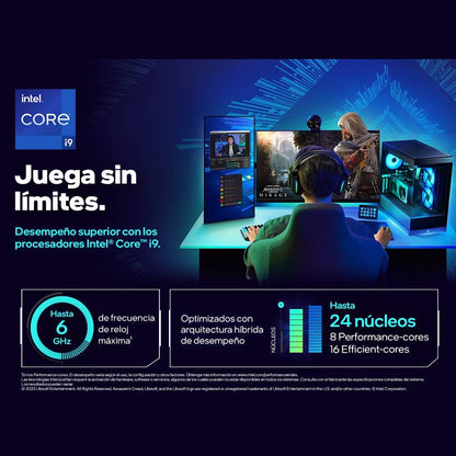 PROCESADOR INTEL® CORE™ I9-14900KF 3.20GHZ, 24 NÚCLEOS, SOCKET LGA 1700, (REQUIERE TARJETA DE VIDEO & DISIPADOR. MOTHERBOARD CHIPSET 600 - 700)