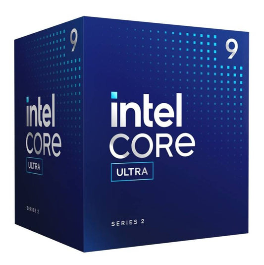 PROCESADOR INTEL CORE ULTRA 9 DE 5.4 GHZ, 24 NÚCLEOS (8P + 16E), 36 TOPS (IA), SOCKET LGA 1851 CON GRÁFICOS Y DISIPADOR.