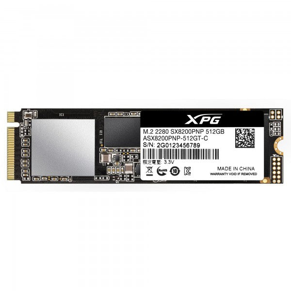 SSD ADATA ASX8200PNP-512GT-C, 512 GB, PCI EXPRESS, 3500 MB/S, 2400 MB/S