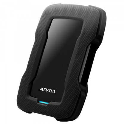 DISCO DURO EXTERNO ADATA 5TB, USB 3.2 (RETROCOMPATIBLE CON 3.0 Y 2.0). CARCASA DE SILICONA QUE ABSORBE IMPACTOS. NEGRO.  AHD330-5TU31-CBK