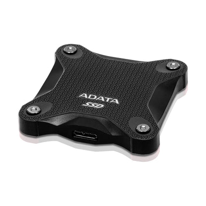 SSD EXTERNO ADATA 1TB. USB 3.2 GEN2, VELOCIDAD DE TRANSFERENCIA DE HASTA 520 MB/S, RESISTENTE A IMPACTOS GRADO MIL-STD COLOR NEGRO. N.P. SD620-1TCBK