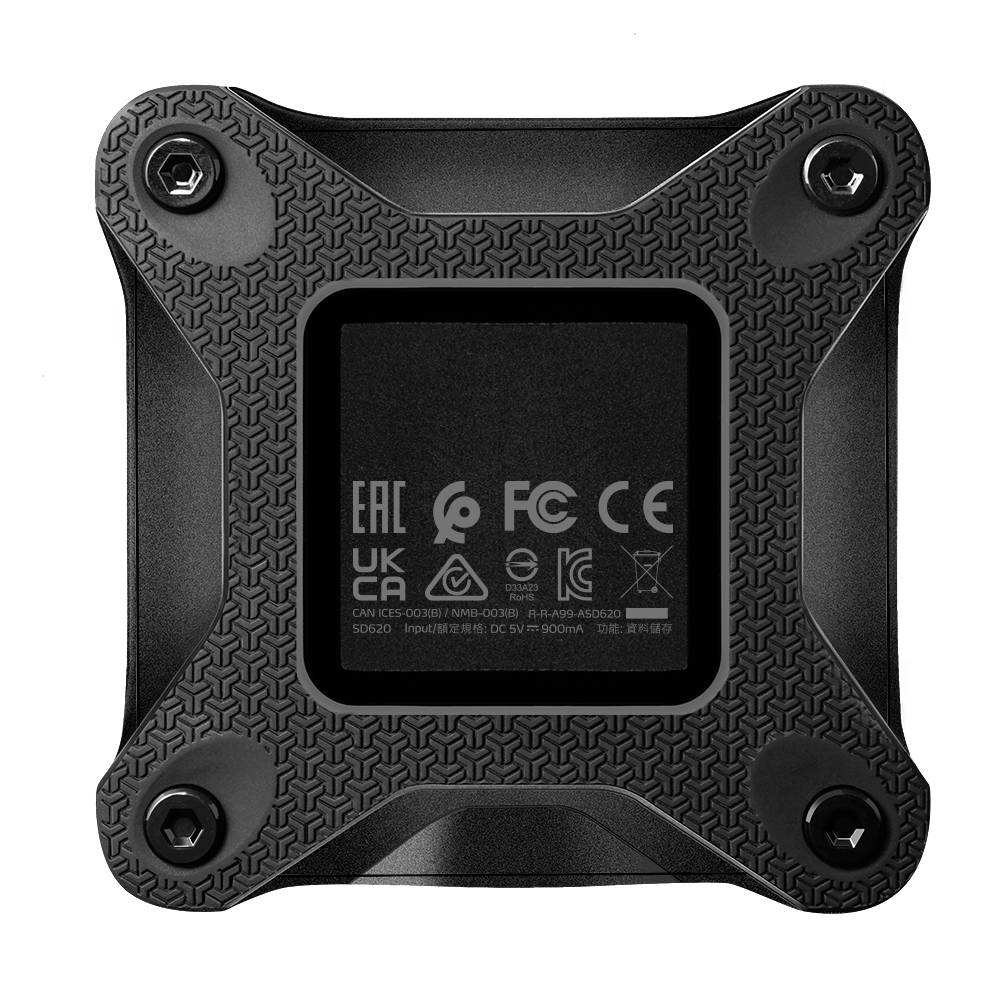 SSD EXTERNO ADATA SD620 512GB. USB 3.2 GEN2, VELOCIDAD DE TRANSFERENCIA DE HASTA 520 MB/S, RESISTENTE A IMPACTOS GRADO MIL-STD COLOR NEGRO. N.P. SD620-512G