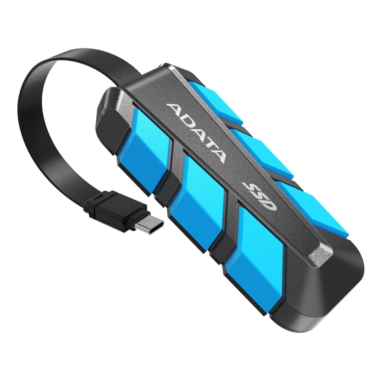 SSD EXTERNO ADATA SC740 500GB. USB TIPO C INCORPORADO, 1.050/1.000 MB/S LECTURA/ESCRITURA, RESISTENTE A CAÍDAS MIL-STD DE 1,22 M. AZUL SC740-500G-CBU